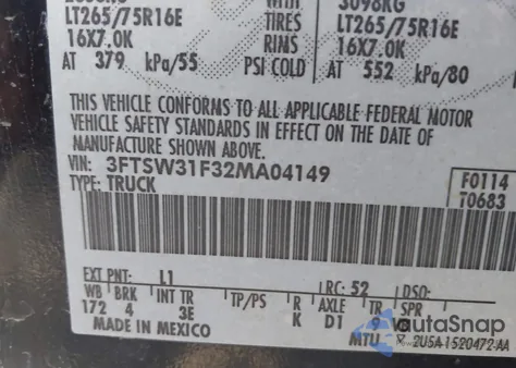 2002 Ford F-350 Lariat/Xl/Xlt from USA, damaged, VIN 3FTSW31F32MA04149